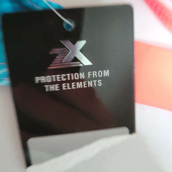 ZeroXposur Tankini Swimsuit Top Coral Teal Navy Stripe Cross Back Women Sz 8 NWT - Picture 4 of 7